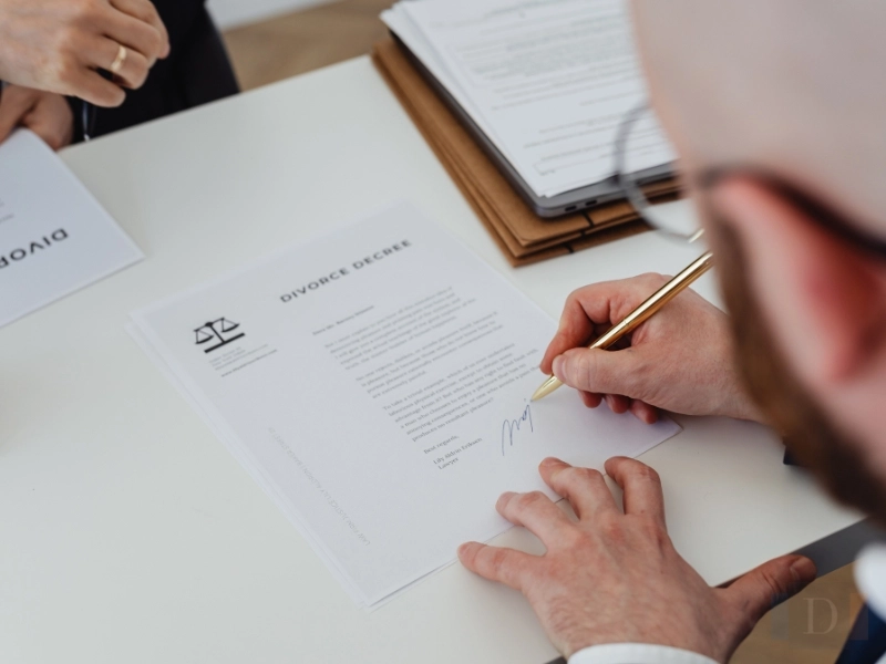 Client signing divorce paper highlighting consideration in a contract, consideration example, contract law examples, consideration in contract law example, types of consideration, types of consideration in contract law, what is consideration in contract law, consideration in contract law