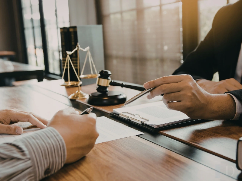 Wake Forest trust lawyer gives a free consultation to a client.