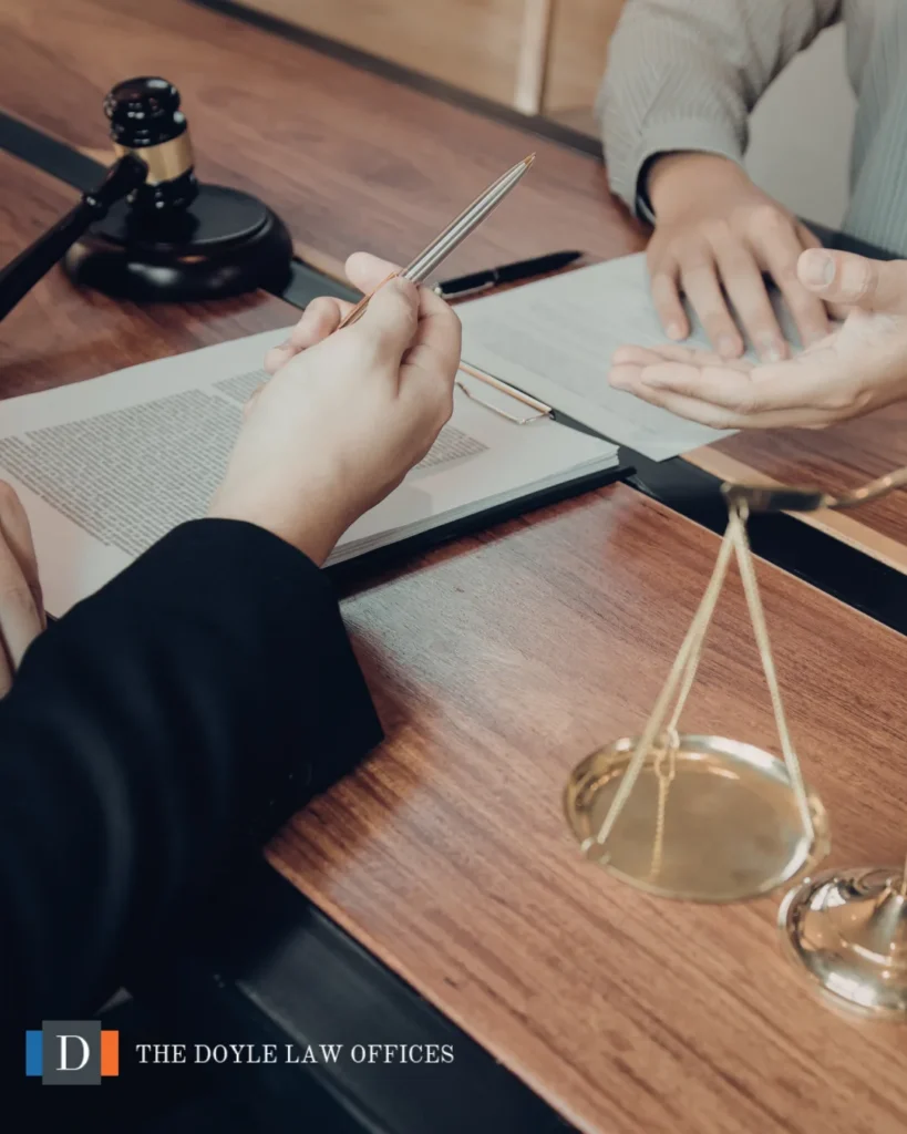 Attorney discussing legal paperwork related to requesting attorney fees in a North Carolina civil lawsuit