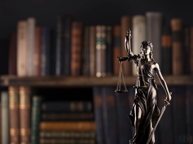 legal books and themis on a Wake Forest Durable Power of Attorney's desk.